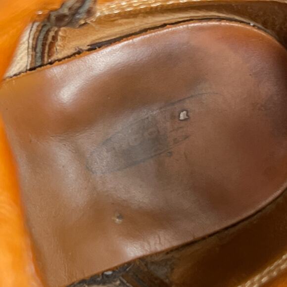 Vintage 90s Lucchese 2000 Leather Western Boots Embroidered Cowboy Rodeo Y2K main image 2